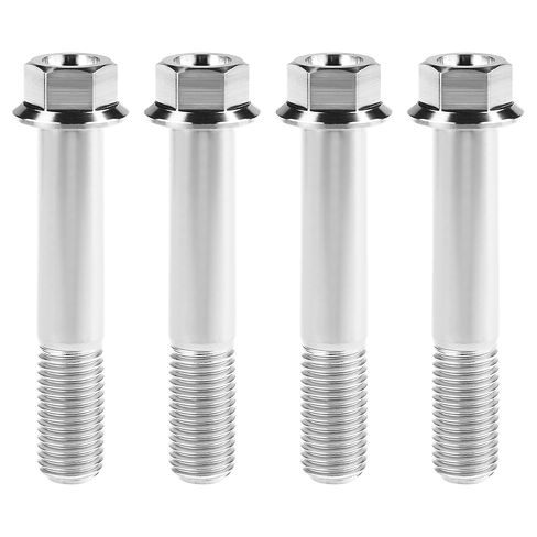 Titanium Bolt M12 30 35 40 45 50 55 60 65 70 75 80 85 90mm Hex Small Flange Head for Motorcycle Car Modification Pack of 4 (M12x50mm Pitch 1.5, Gold) in Saudi Arabia