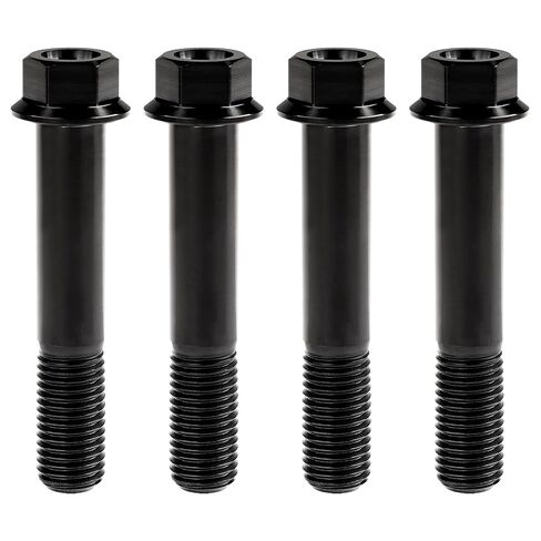 Titanium Bolt M12 30 35 40 45 50 55 60 65 70 75 80 85 90mm Hex Small Flange Head for Motorcycle Car Modification Pack of 4 (M12x50mm Pitch 1.5, Gold) in Saudi Arabia