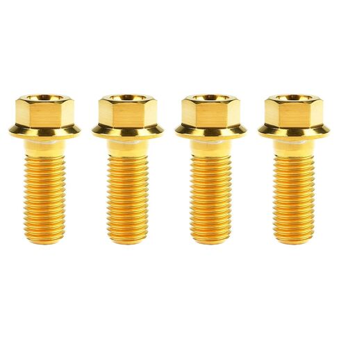 Titanium Bolt M12 30 35 40 45 50 55 60 65 70 75 80 85 90mm Hex Small Flange Head for Motorcycle Car Modification Pack of 4 (M12x50mm Pitch 1.5, Gold) in Saudi Arabia