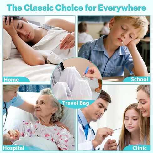 MAGICLULU 2Pcs Glass Temperature for Adults, Single Scale ℃ Oral Underarm Temperature with Protective Case Accurate Measurement Fast Reading for Kids Elders Family Clinic Basal Fever Indicator in Saudi Arabia