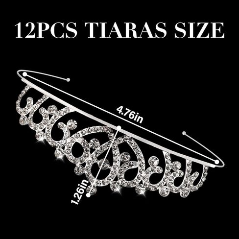 12 Pcs Pink Tiaras Crowns Headbands for Women Girls Princess Tiara Bulk Crown Rapunzel Crown for Wedding Birthday Crystal Tiara for Prom, Bride, Pageant, Halloween in Saudi Arabia