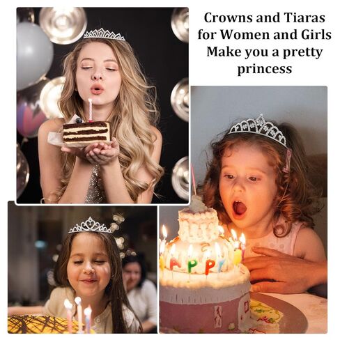 12 Pcs Pink Tiaras Crowns Headbands for Women Girls Princess Tiara Bulk Crown Rapunzel Crown for Wedding Birthday Crystal Tiara for Prom, Bride, Pageant, Halloween in Saudi Arabia