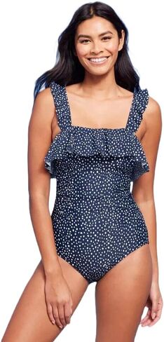 بدلة سباحة نسائية من قطعة واحدة مكشكشة ومنقطة من Kona Sol in Kuwait