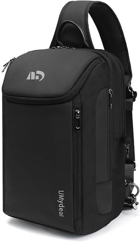 أوزوكو حبال الظهر حقيبة حبال حبال كروس كتف كتف Daypack Daypack Rucksack للرجال (Black1) in Kuwait