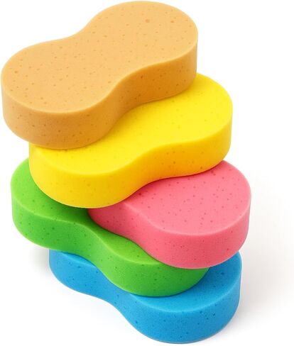 5 Pack Large Car Wash Sponges Non-Scratch Sponges for Auto, Truck, RV, Boat Cleaning Thick Foam for Kitchen, Bathroom, Household (Large) in Saudi Arabia