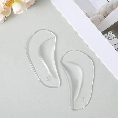 3 Pairs Gel Arch Support Inserts Women, Soft Clear Gel Insoles for Flat Feet, Adhesive Silicone Orthopedic Insoles for Relieve Pressure and Foot Pain, Non-Slip Clear Arch Support Pads in Saudi Arabia