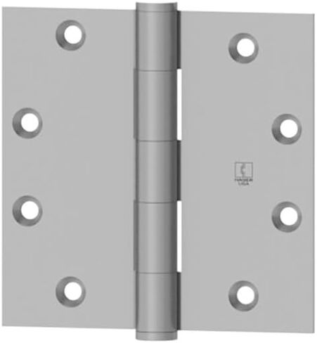 Hager RC127942614 4 بوصة × 4 بوصة 1/4 بوصة نصف قطر كامل نقر قياسي الوزن مفصل محمل عادي # 011075 لمسة نهائية من الكروم اللامع in Kuwait