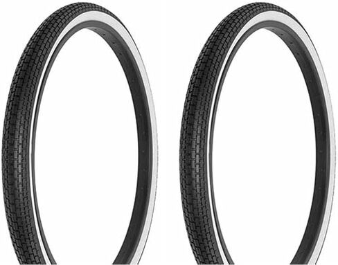 Two Bike tire 26 x 2 x 1-3/4 S7 Black/White Side Wall FR-120A. Bicycle tire,Bike Parts,Bicycle Parts in Saudi Arabia