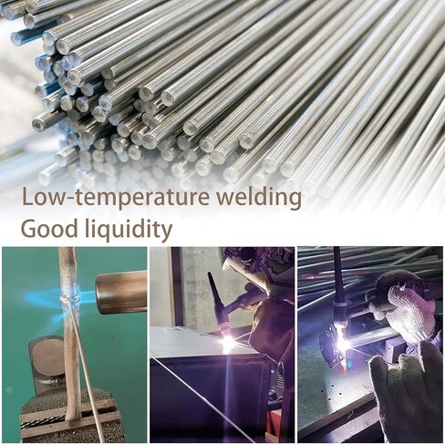 55pcs Aluminum Brazing Rods, Aluminum Welding Rods, 0.08''x13'' Low Temperature Easy Melt soldadura de aluminio, Low Temperature Universal Welding Rod No Flux Required in Saudi Arabia