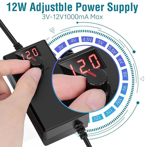 مروحة الكعك WHTech AC 110V 240V 120 مم × 38 مم مع وحدة تحكم متغيرة السرعة للمدخل، من غرفة إلى غرفة، موقد خشبي، مدفأة، تبريد دوران خزانة الشبكة in Saudi Arabia