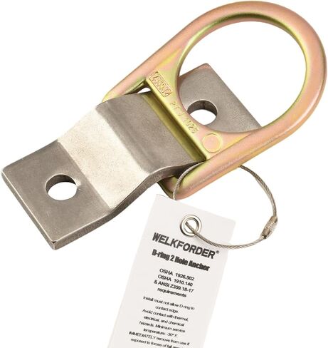 حلقة على شكل حرف D مكونة من فتحتين قابلة لإعادة الاستخدام للحماية من السقوط، مرساة خرسانية من الفولاذ المقاوم للصدأ ومطلية بالزنك | القبض على السقوط | تحديد المواقع | مرساة خرسانية | متوافق مع ANSI&OSHA in Kuwait