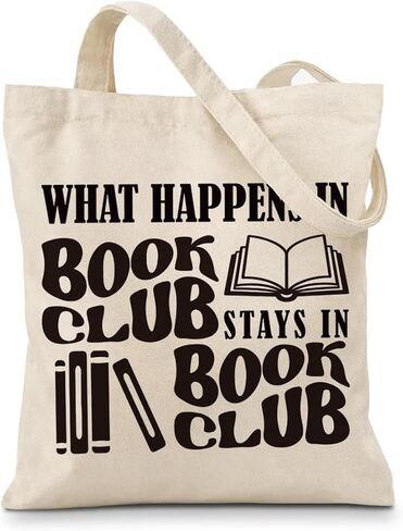Book Lovers Tote Bag, Book Club Totes, Aesthetic Shopping Grocery Reusable Tote Bag for Reading Accessories, Librarian, Bookish, Readers, Teacher, Library Present in Saudi Arabia