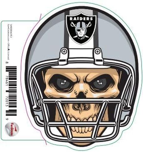 NFL Las Vegas Raiders 3 Inch Skull Helmet Sticker Decal in Saudi Arabia