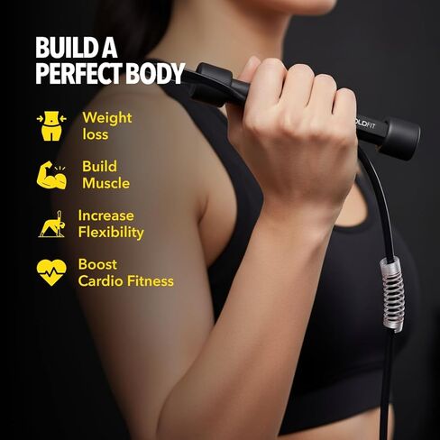 Boldfit Skipping Rope for Men and Women Jumping Rope With Adjustable Height Speed Skipping Rope for Exercise, Gym, Sports Fitness Adjustable Jump Rope-Pencil in Saudi Arabia