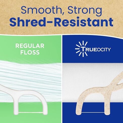 Biodegradable Floss Picks, 200 Count, 4 Cases, Dental Floss Picks that are Plant-Based, Non-Toxic flossers Biodegradable, Sustainable Vegan Floss, Also eco-Friendly Tooth flossers,Oral Care Solution in Kuwait
