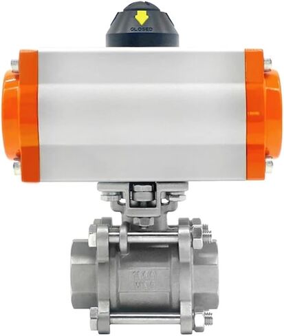 1" Three-Piece high Platform Pneumatic Ball Valve 304 Stainless Steel Q611F-16P Double Acting Cylinder in Saudi Arabia