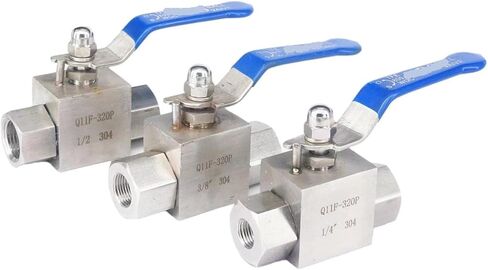 1 Pcs 4500PSI 1/4" 3/8" 1/2" 3/4" 1" Internal Thread 304 Stainless Steel Ball Valve High Pressure(ND50) in Saudi Arabia