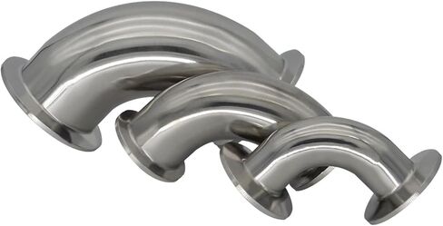 3/4 "- 4" (19-102 مم) 90 درجة الكوع الفولاذ المقاوم للصدأ 1.5 ثلاثي المشبك موصل تركيب الأنابيب (38 مم × الطويق 50.5) in Saudi Arabia