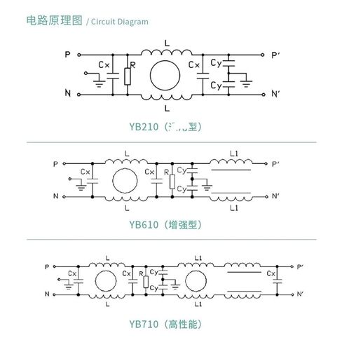 Primary Filter Terminal YB210T-3A/6A/10A/20A/30A Single-Phase AC Power Filter 220V Anti-Interference(YB210T-30A) in Saudi Arabia