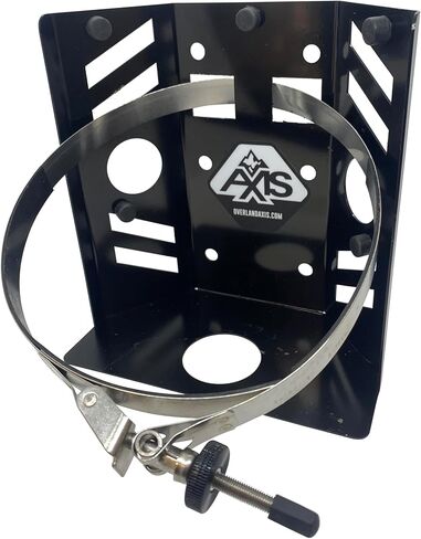 دعامة خزان البروبان من الفولاذ المقاوم للصدأ مع مسمار على شكل حرف T سريع التحرير لزجاجة غاز البروبان سعة 5 رطل LP للمركبات البرية، ومركبات RV والبحرية - المحور البري بواسطة Preece Preece Precision in Kuwait