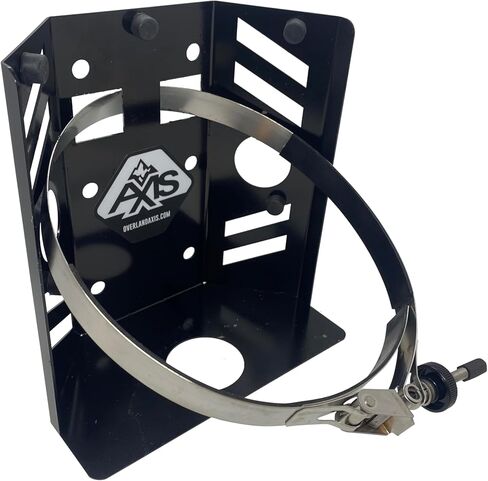 دعامة خزان البروبان من الفولاذ المقاوم للصدأ مع مسمار على شكل حرف T سريع التحرير لزجاجة غاز البروبان سعة 5 رطل LP للمركبات البرية، ومركبات RV والبحرية - المحور البري بواسطة Preece Preece Precision in Kuwait