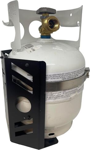 دعامة خزان البروبان من الفولاذ المقاوم للصدأ مع مسمار على شكل حرف T سريع التحرير لزجاجة غاز البروبان سعة 5 رطل LP للمركبات البرية، ومركبات RV والبحرية - المحور البري بواسطة Preece Preece Precision in Kuwait