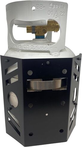 دعامة خزان البروبان من الفولاذ المقاوم للصدأ مع مسمار على شكل حرف T سريع التحرير لزجاجة غاز البروبان سعة 5 رطل LP للمركبات البرية، ومركبات RV والبحرية - المحور البري بواسطة Preece Preece Precision in Kuwait