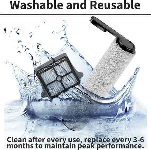 [Floor ONE S6 /S7 Pro] أسطوانة فرشاة بديلة وفلتر لـ Tineco Floor ONE S6 /S7 Pro مكنسة كهربائية ذكية لاسلكية للأرضيات الرطبة والجافة (ليست للأرضية الواحدة الممتدة S6/S7) in Kuwait