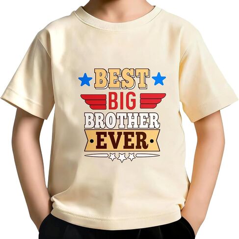تي شيرت Big Brother للصبي الصغير تمت ترقيته إلى قميص إعلان الحمل للأخ الأكبر، قميص قطني بأكمام قصيرة in Saudi Arabia