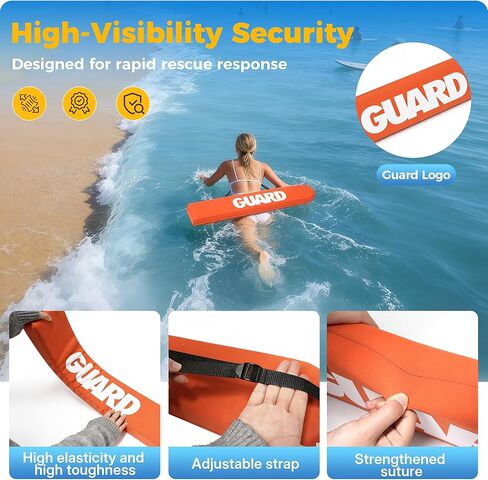 2PCS Lifeguard Rescue Tube, 40in Adjustable Life Guard Throwable Flotation Device for Pool Safety, Life Guard Equipment for Home and Commercial Use in Saudi Arabia
