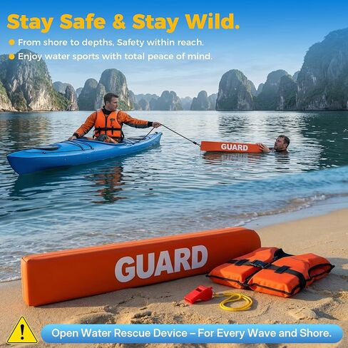 2PCS Lifeguard Rescue Tube, 40in Adjustable Life Guard Throwable Flotation Device for Pool Safety, Life Guard Equipment for Home and Commercial Use in Saudi Arabia