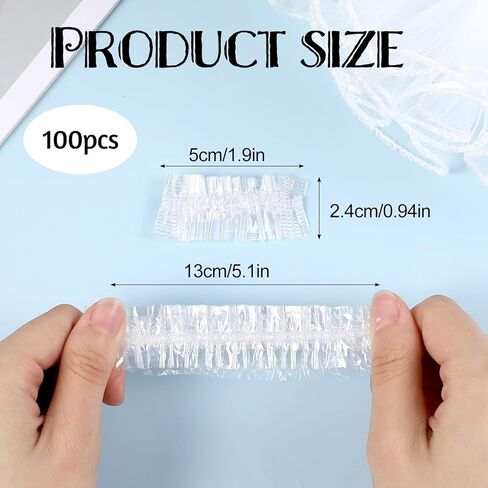 100 Pcs Disposable Ear Covers for Shower, Clear Waterproof Ear Covers for Bathing, Waterproof Plastic Ears Shower Caps for Hair Dye Spa Salon Beauty Treatments in Saudi Arabia