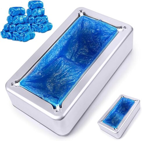 Shoe Cover Dispenser Containing 200pcs Shoe Covers Disposable Non Slip High Quality Automatic Shoe Cover Machine with Disposable Shoe Covers for Indoors for Most Occasion and Shoes Size in Kuwait