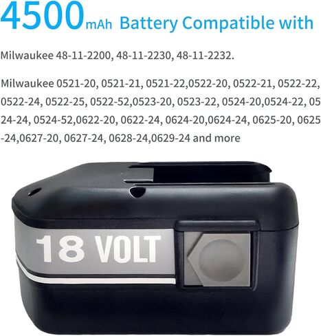 4000mAh Ni-Mh High Capacity Battery for Milwaukee 48-11-2200 48-11-2230 48-11-2232 8940158631, 18V Power Tool Replacement Batteries in Saudi Arabia