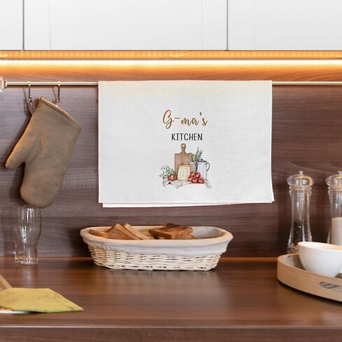 G-ma Gifts Kitchen Towels, Gifts for Grandma Hand Towels for Kitchen Decor, G-ma Mothers Day Birthday Gift Dish Tea Towel, 16x24 Inch in Saudi Arabia