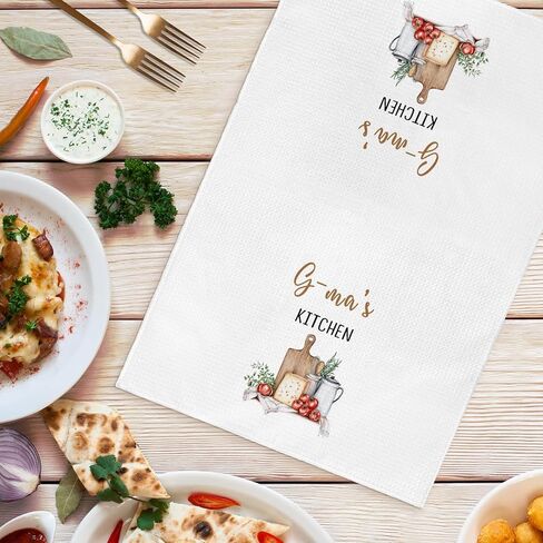 G-ma Gifts Kitchen Towels, Gifts for Grandma Hand Towels for Kitchen Decor, G-ma Mothers Day Birthday Gift Dish Tea Towel, 16x24 Inch in Saudi Arabia