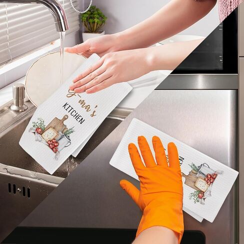 G-ma Gifts Kitchen Towels, Gifts for Grandma Hand Towels for Kitchen Decor, G-ma Mothers Day Birthday Gift Dish Tea Towel, 16x24 Inch in Saudi Arabia
