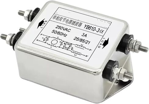 Double Section Enhanced Single Phase Double Section AC Power Filter 220V Anti-Interference YB610-1A 3A 6A 10A 20A 30A(YB610-120A) in Saudi Arabia