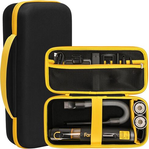 CROTIRAD Hard Case for Fanttik Slim V8 APEX/V8 Mate, Slim V10 APEX/V10 Mate Car Vacuum, Storage Organizer for Fanttik V8/V10 Cordless Car Vacuum Accessories, Black in Kuwait