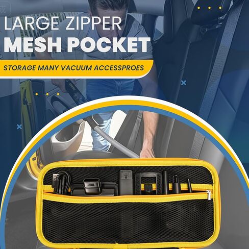 CROTIRAD Hard Case for Fanttik Slim V8 APEX/V8 Mate, Slim V10 APEX/V10 Mate Car Vacuum, Storage Organizer for Fanttik V8/V10 Cordless Car Vacuum Accessories, Black in Kuwait