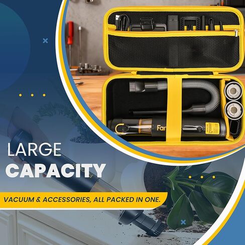 CROTIRAD Hard Case for Fanttik Slim V8 APEX/V8 Mate, Slim V10 APEX/V10 Mate Car Vacuum, Storage Organizer for Fanttik V8/V10 Cordless Car Vacuum Accessories, Black in Kuwait