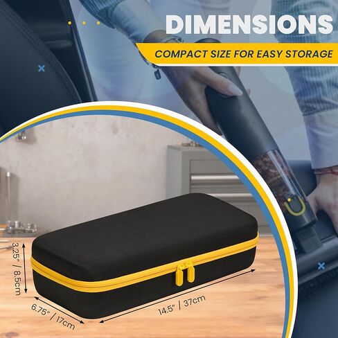 CROTIRAD Hard Case for Fanttik Slim V8 APEX/V8 Mate, Slim V10 APEX/V10 Mate Car Vacuum, Storage Organizer for Fanttik V8/V10 Cordless Car Vacuum Accessories, Black in Kuwait