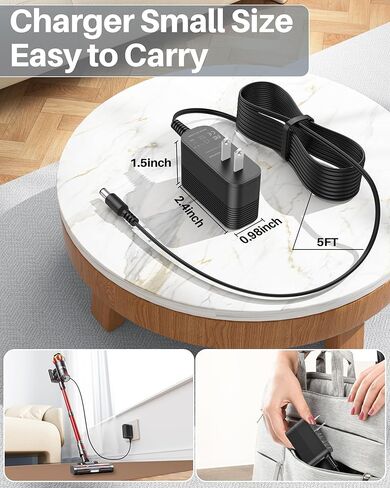 36V Vacuum Charger for 29.6V Battery Vacuum Cleaner Compatible with MOHOMO Nova V5 for UNINELL UV5 Handheld Vacuums in Saudi Arabia