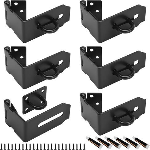 JEUIHAU 6 PCS 90 Degree Hasp Lock Latch, Stainless Steel Security Padlock Clasp for File Cabinet, Tool Box, Desk Drawer, Mailbox in Saudi Arabia