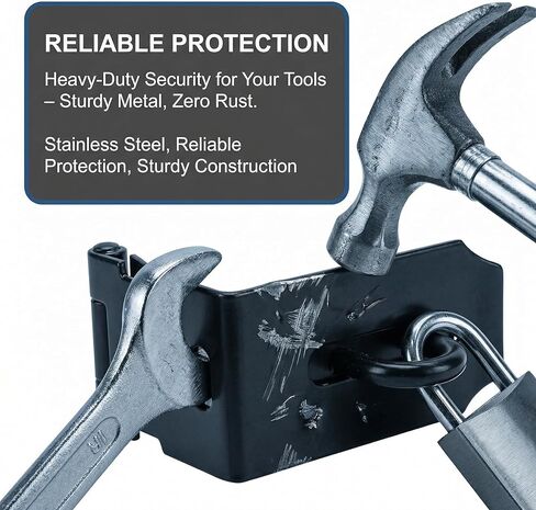 JEUIHAU 6 PCS 90 Degree Hasp Lock Latch, Stainless Steel Security Padlock Clasp for File Cabinet, Tool Box, Desk Drawer, Mailbox in Saudi Arabia