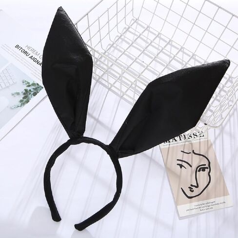 Bunny Ears Headband for Women, White Rabbit Ear Hair Band Easter Rabbit Ear Hair Accessories for Girls Party Costume in Saudi Arabia