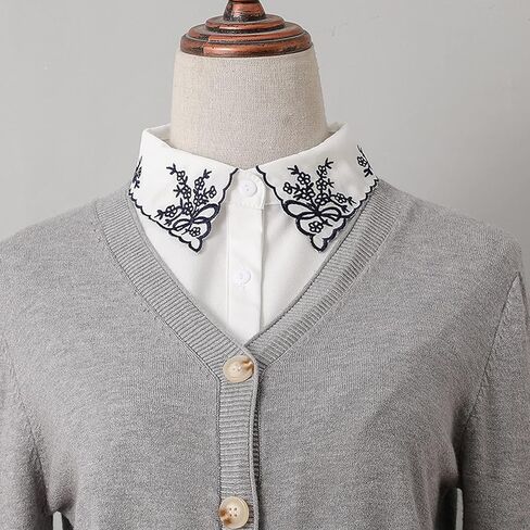 WENLOOY بلوزة ذات ياقة مزيفة قابلة للفصل وياقة ديكي نصف قمصان بياقة صناعية للنساء والفتيات in Kuwait