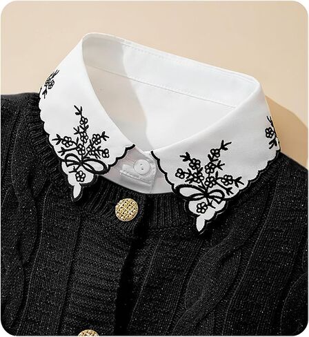 WENLOOY بلوزة ذات ياقة مزيفة قابلة للفصل وياقة ديكي نصف قمصان بياقة صناعية للنساء والفتيات in Kuwait