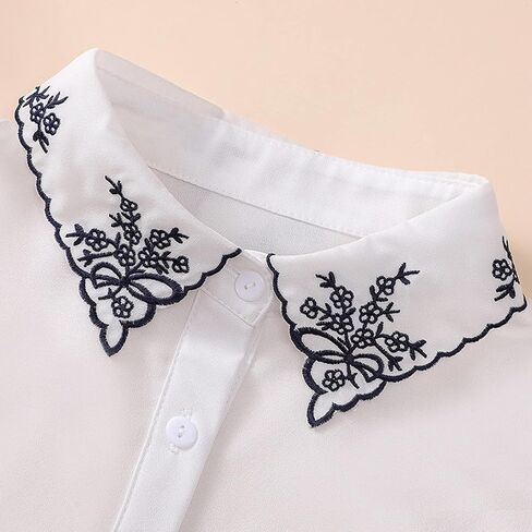 WENLOOY بلوزة ذات ياقة مزيفة قابلة للفصل وياقة ديكي نصف قمصان بياقة صناعية للنساء والفتيات in Kuwait