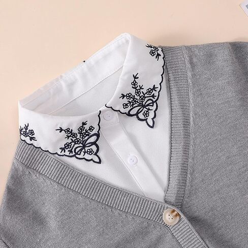 WENLOOY بلوزة ذات ياقة مزيفة قابلة للفصل وياقة ديكي نصف قمصان بياقة صناعية للنساء والفتيات in Kuwait